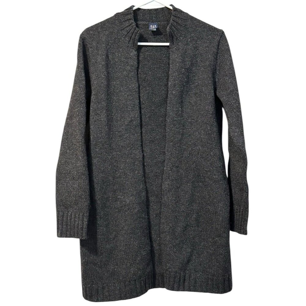 GAP Knit Lambswool Cardigan Sweater Women Size Medium Preppy Modern City Open